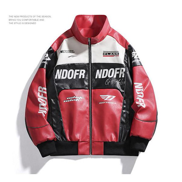 Qoo10] スタジャン バイクジャケット ブルゾン