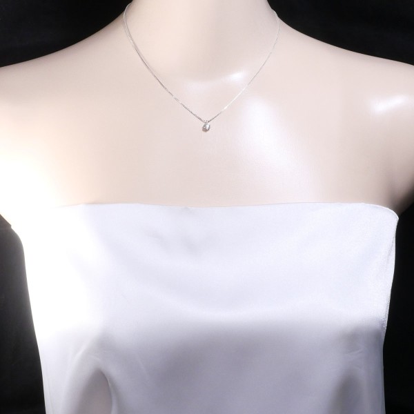 PT900 プラチナ PT850 ネックレス ダイヤ 0.311 SI1 鑑定書 ジュエリー 中古