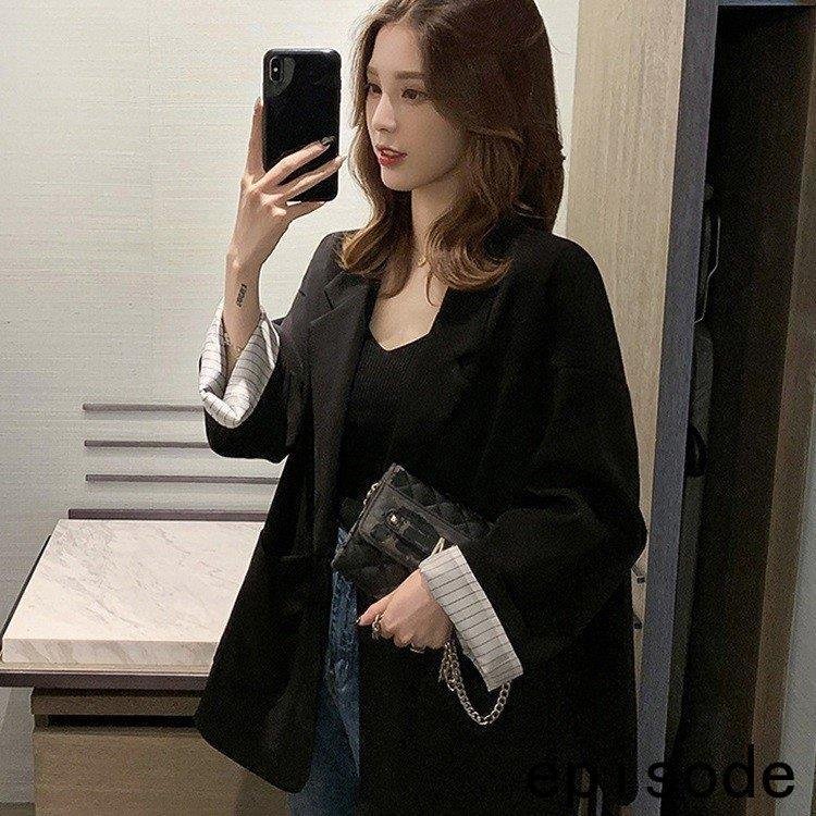 ブレザースーツレディースきれいめ春秋長袖ゆったりオフィスカジュアル大きいサイズ韓国風通勤OLオシャレジャケットロング丈3色 ブレザースーツレディースきれいめ春秋長袖ゆったりオフィスカジュアル大きいサイズ韓国風通勤OLオシャレジャケットロング丈3色