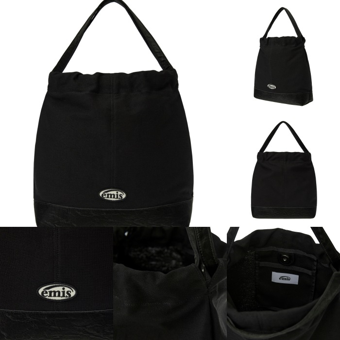 EMIS】 CANVAS SHOULDER BUCKET BAG : 3COLORS