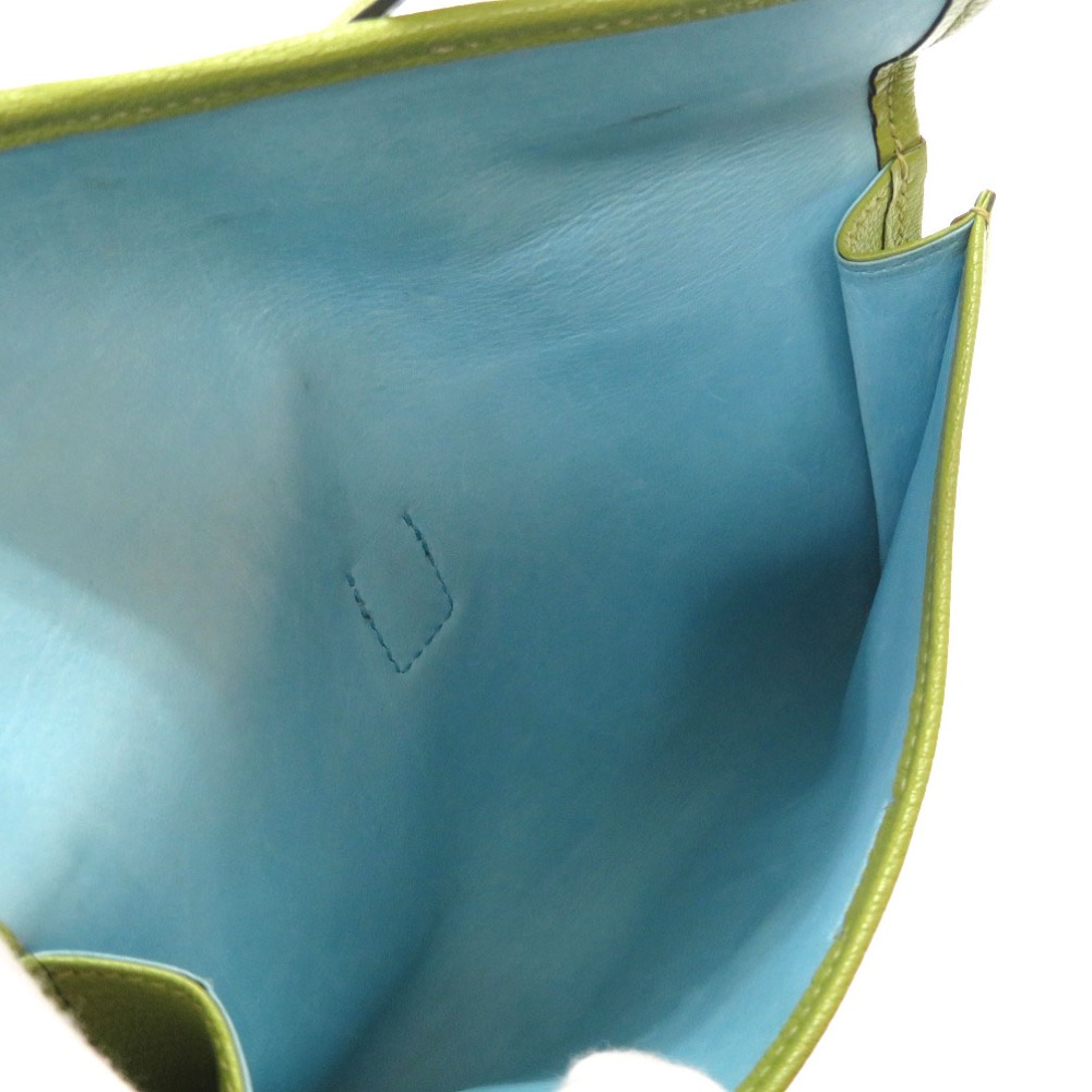 ジジェ ミニ クラッチバッグ ドブリス/シェーブル アニスグリーン J刻印 0057【中古】 ユニセックス