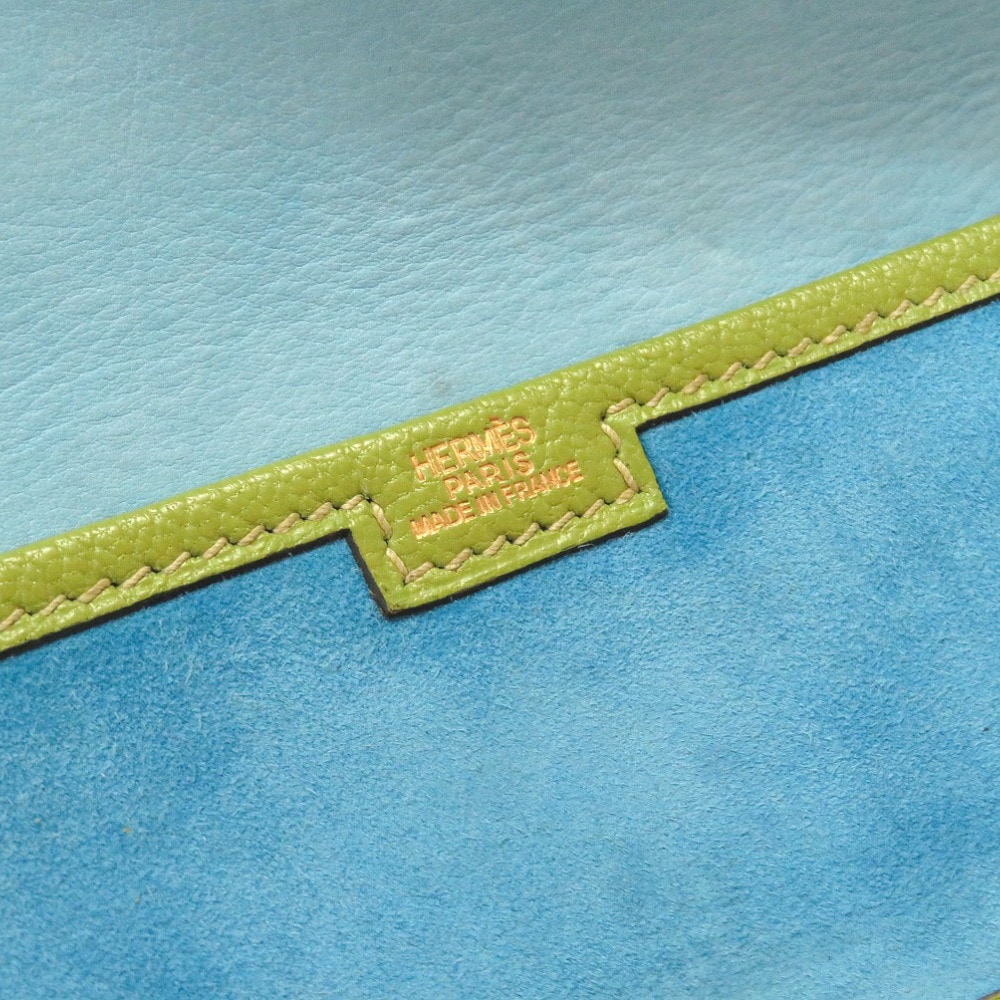 ジジェ ミニ クラッチバッグ ドブリス/シェーブル アニスグリーン J刻印 0057【中古】 ユニセックス