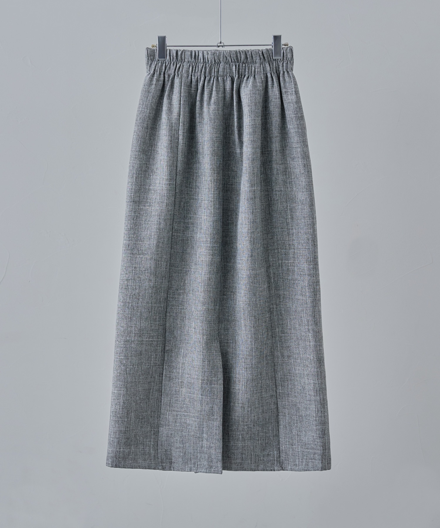 リネンタッチハイウエストタイトスカート ボトムス スカート ナロースカート タックスカート ロング丈 ロング タイト スカート Iライン セットアップ リネン風 タック 無地 ウエストゴム