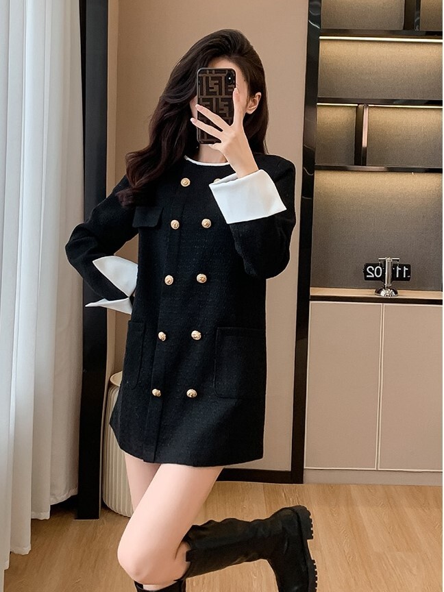 トップス ワンピース レディース ミニ ショート 膝上 長袖 ラウンドネック 襟なし ノーカラー スリム 細身 ストレート Iライン ファスナー ポケット コンサバ ボタン ダブル かわいい 上品 トップス ワンピース レディース ミニ ショート 膝上 長袖 ラウンドネック 襟なし ノーカラー スリム 細身 ストレート Iライン ファスナー ポケット コンサバ ボタン ダブル かわいい 上品