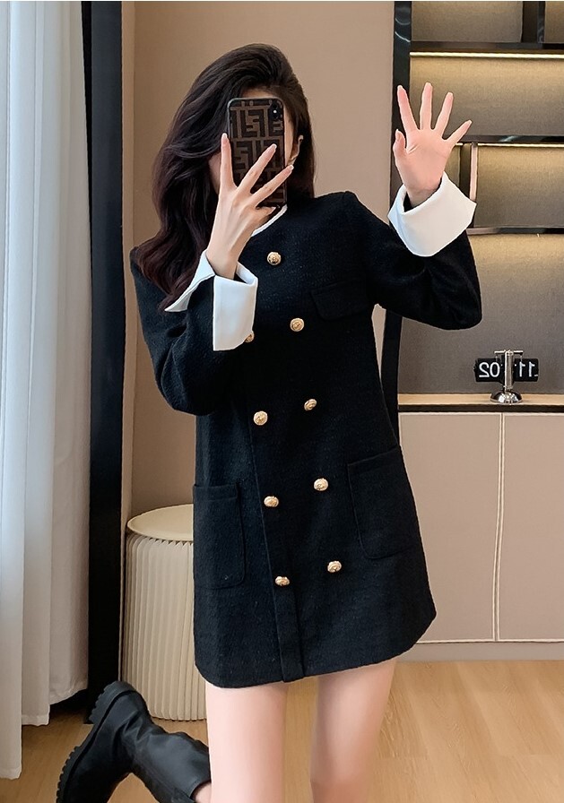 トップス ワンピース レディース ミニ ショート 膝上 長袖 ラウンドネック 襟なし ノーカラー スリム 細身 ストレート Iライン ファスナー ポケット コンサバ ボタン ダブル かわいい 上品 トップス ワンピース レディース ミニ ショート 膝上 長袖 ラウンドネック 襟なし ノーカラー スリム 細身 ストレート Iライン ファスナー ポケット コンサバ ボタン ダブル かわいい 上品