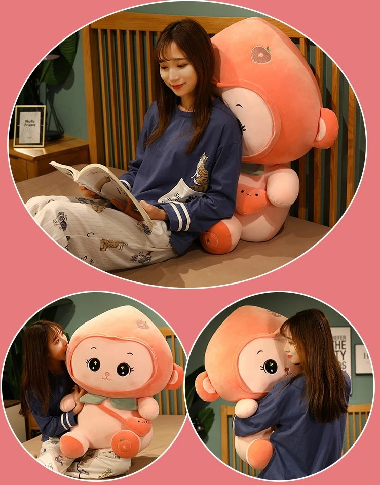 80cm ぬいぐるみ もも モモ 桃 ピーチ peach モンキー 子供 おもちゃ 動物 可愛い かわいい 彼女に ふわふわで癒される クリスマスプレゼント monkey サル 猿 さる クッション