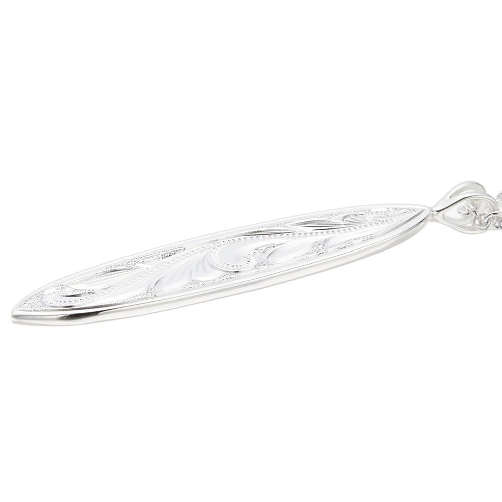 ハワイアンジュエリー サーフボードネックレス シルバー925製 スクロール 波 海 pattayablatt.com