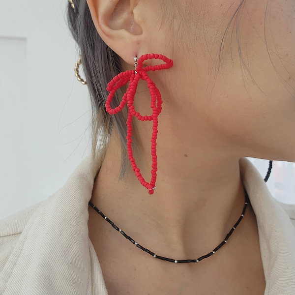 Qoo10] 竹ビーズネックレス