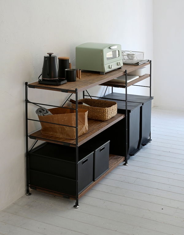 美品(組立のみ)◎山善 ウッドシェルフ 3段 アンティークブラウン Amazon｜山善(YAMAZEN) ウッドシェルフ 3段 アンティーク