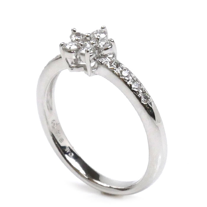 TASAKI タサキ K18WG ホワイトゴールド リング・指輪 ダイヤモンド0.25ct 12号 2.9g フラワー レディース 中古 美品 TASAKI タサキ K18WG ホワイトゴールド リング・指輪 ダイヤモンド0.25ct 12号 2.9g フラワー レディース 中古 美品