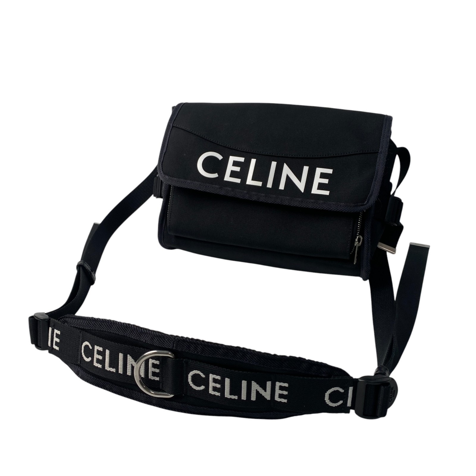 美品 セリーヌ CELINE メンズ トレッキング メッセンジャー ショルダーバッグ ユニセックス 斜めがけ クロスボディ