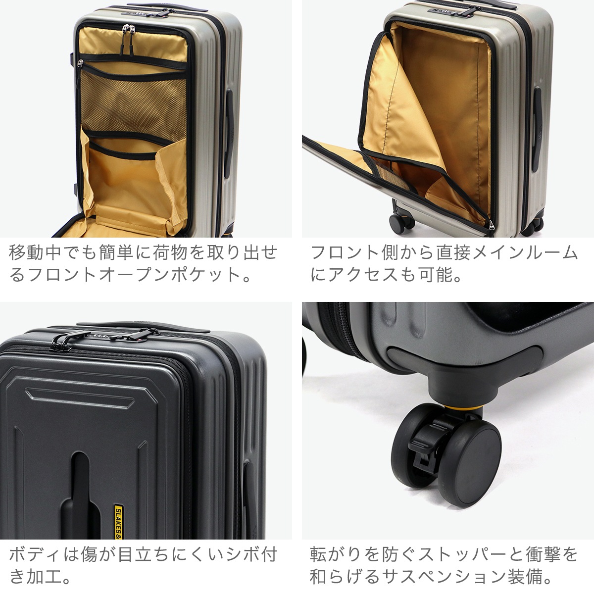 スーツケース フロントオープン Mサイズ M キャリケース 拡張 ストッパー付き おしゃれ シンプル 45L 54L TSロック 4輪 双輪 C GEAR 310-4001 スーツケース フロントオープン Mサイズ M キャリケース 拡張 ストッパー付き おしゃれ シンプル 45L 54L TSロック 4輪 双輪 C GEAR 310-4001