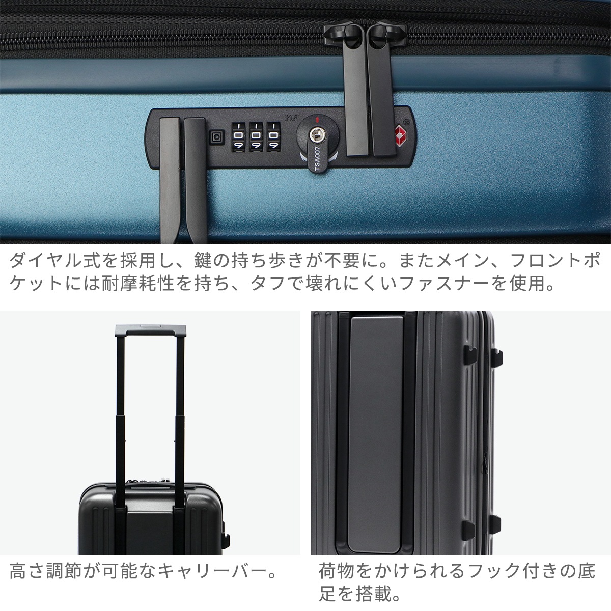スーツケース フロントオープン Mサイズ M キャリケース 拡張 ストッパー付き おしゃれ シンプル 45L 54L TSロック 4輪 双輪 C GEAR 310-4001 スーツケース フロントオープン Mサイズ M キャリケース 拡張 ストッパー付き おしゃれ シンプル 45L 54L TSロック 4輪 双輪 C GEAR 310-4001
