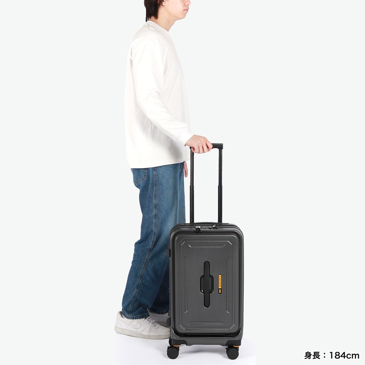 スーツケース フロントオープン Mサイズ M キャリケース 拡張 ストッパー付き おしゃれ シンプル 45L 54L TSロック 4輪 双輪 C GEAR 310-4001 スーツケース フロントオープン Mサイズ M キャリケース 拡張 ストッパー付き おしゃれ シンプル 45L 54L TSロック 4輪 双輪 C GEAR 310-4001