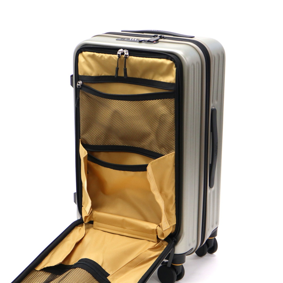 スーツケース フロントオープン Mサイズ M キャリケース 拡張 ストッパー付き おしゃれ シンプル 45L 54L TSロック 4輪 双輪 C GEAR 310-4001 スーツケース フロントオープン Mサイズ M キャリケース 拡張 ストッパー付き おしゃれ シンプル 45L 54L TSロック 4輪 双輪 C GEAR 310-4001