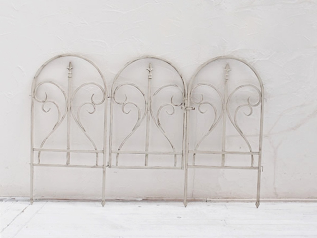 ゲート イージーゲートセット フィニアル ガーデンゲート アイアン ガーデンフェンス 柵 園芸 エクステリア 雑貨 花壇 庭 ベランダ バルコニー ガーデニング アイアンガーデンフェンス