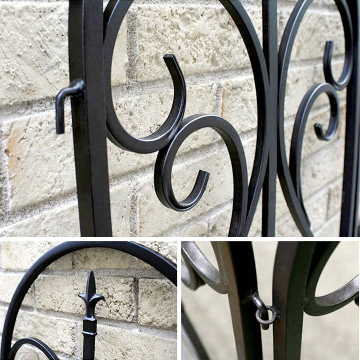 ゲート イージーゲートセット フィニアル ガーデンゲート アイアン ガーデンフェンス 柵 園芸 エクステリア 雑貨 花壇 庭 ベランダ バルコニー ガーデニング アイアンガーデンフェンス