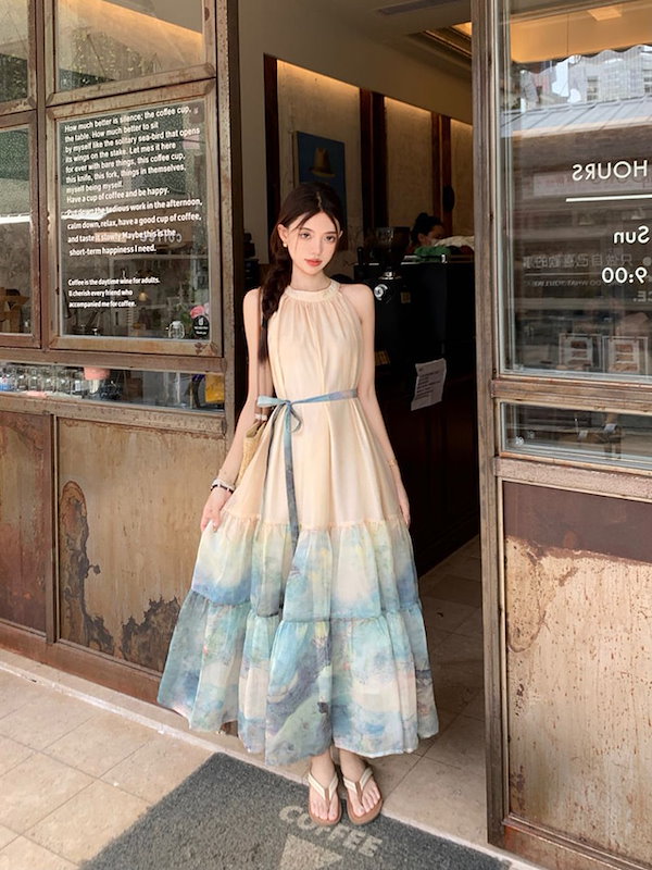 Qoo10] 2024夏 韓国ワンピース ドレス ホル