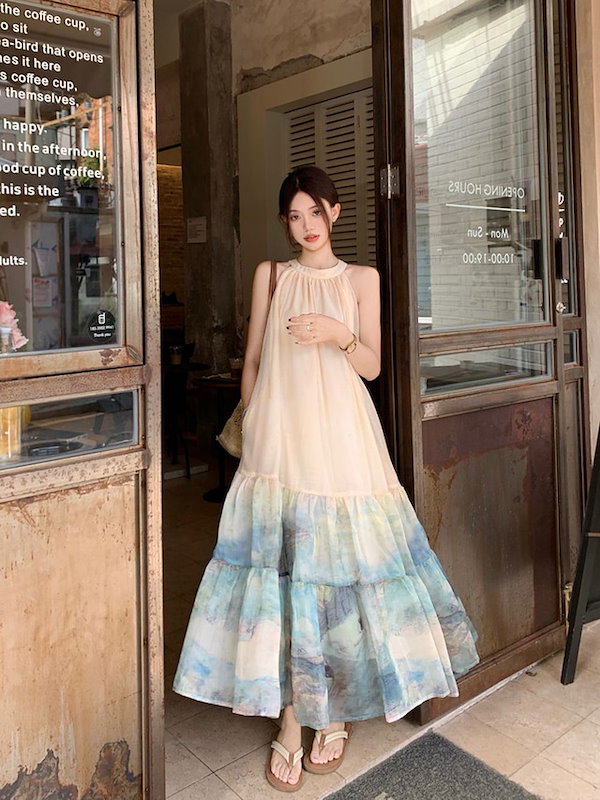 Qoo10] 2024夏 韓国ワンピース ドレス ホル