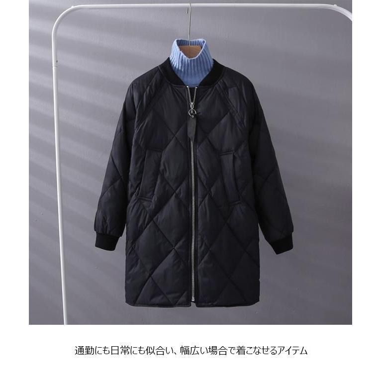 新作登場 ダウンコート レディース ダウンジャケット 冬 キルティングコート アウター コート 防寒服 黒 白 冬コート ダウン 体型カバー 中綿コート 通勤