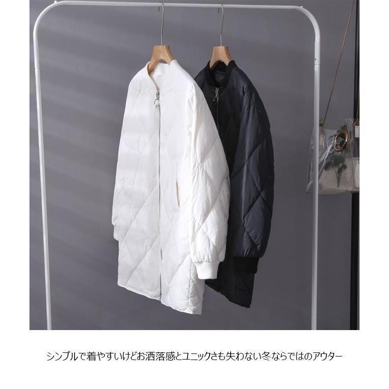 新作登場 ダウンコート レディース ダウンジャケット 冬 キルティングコート アウター コート 防寒服 黒 白 冬コート ダウン 体型カバー 中綿コート 通勤