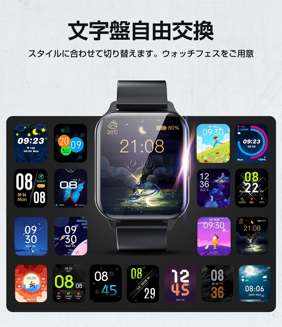【24時間体温検知】2021年最新版 スマートウォッチ 血圧測定 血中酸素 腕時計 体温検知