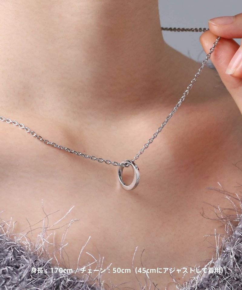ネックレス メンズ レディース 限定展開 LH-1 ワンツイスト リングネックレス サージカルステンレス316L LH-03NE072 【ネコポス】