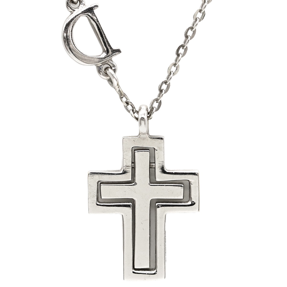 ダミアーニ DAMIANI ネックレス ベルエポック K18WG ダイヤモンド ホワイトゴールド ペンダント Au750 18金 ダイヤ クロス 十字架 【箱】【中古】