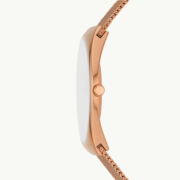 スカーゲン Grenen ウルトラスリム 二針 ローズゴールドトーン ステンレススチール メッシュウォッチ #SKW6827