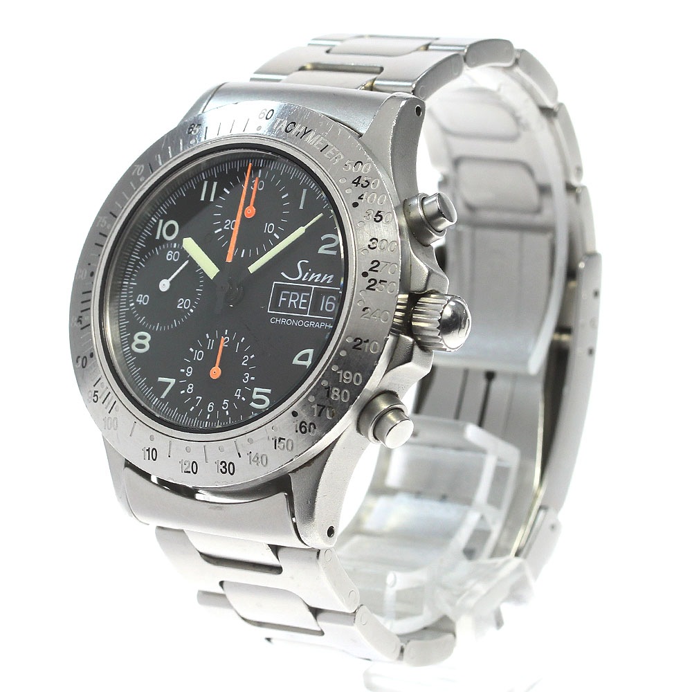 訳あり ジン Sinn 256 クロノグラフ デイデイト 自動巻き メンズ _781556【中古】