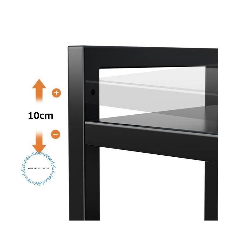 摂津金属工業 RKO-1745SPVN1 サイドプレート ベンチレーションタイプ ラック 伸縮 スリム 電子レンジ台 3段 レンジラック レンジ棚 レンジ上