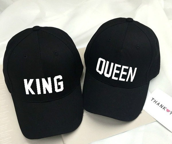 男性と女性のファッションQUEEN / KING Basdeball CapヒップホップレターPrint Caps Couple Snapback Hats 男性と女性のファッションQUEEN / KING Basdeball CapヒップホップレターPrint Caps Couple Snapback Hats