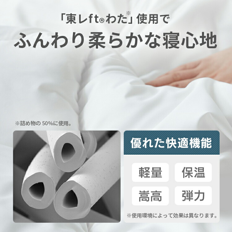 洗える掛け布団 洗濯ネット付 シングル KKF-WB15-SN ホワイト 新生活