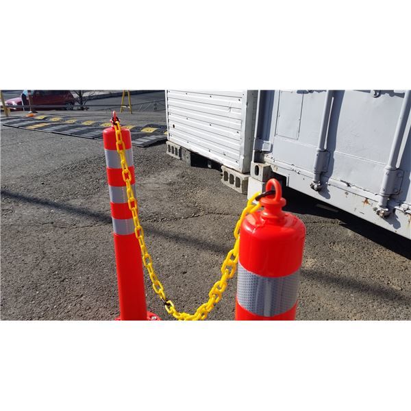 [5個セット] ソフトコーン用プラスチックチェーン [1100mm] PVC製