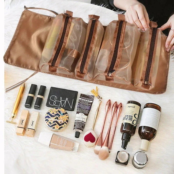 1つ買うと10個無料コスメポーチ 小物 バッグ ポーチ コスメバッグ バッグインバッグ ポーチ メッシュ トラベル 出張 携帯 旅行 ジム プール 海 ヨガ 洗面 メイクポーチ 収納ポーチ 化粧ポ