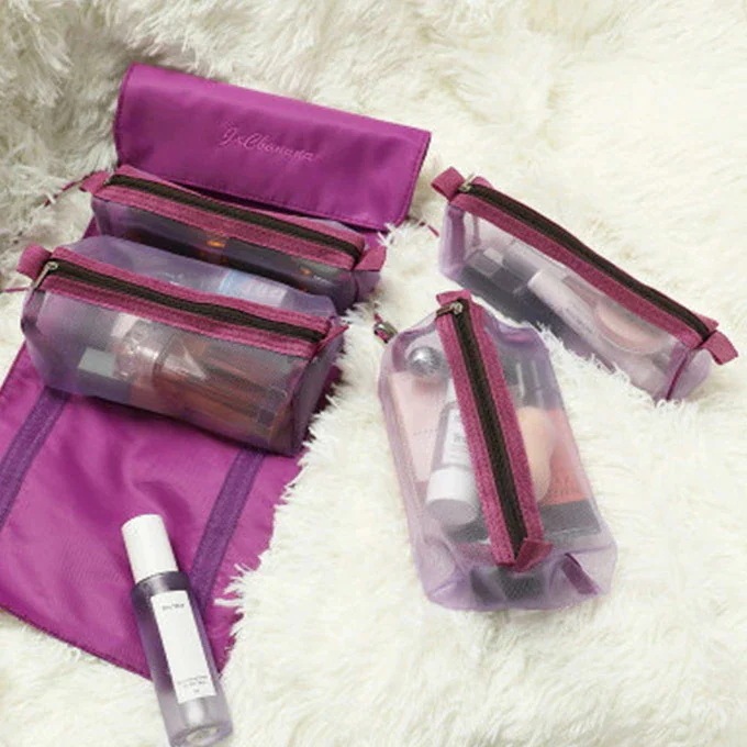 1つ買うと10個無料コスメポーチ 小物 バッグ ポーチ コスメバッグ バッグインバッグ ポーチ メッシュ トラベル 出張 携帯 旅行 ジム プール 海 ヨガ 洗面 メイクポーチ 収納ポーチ 化粧ポ