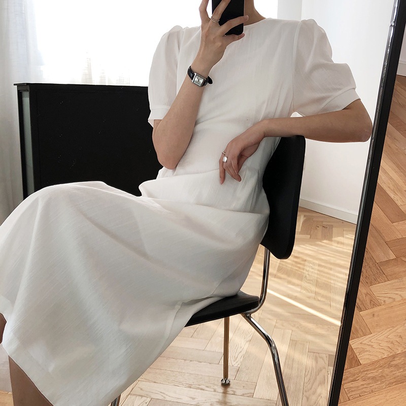 レディース ワンピース ミモレ 半袖 パフスリーブ ラウンドネック セミフレア レース リボン ウエストマーク ウエストリボン バックリボン ファスナー ハイウエスト 透け感 かわいい 大人可愛い レディース ワンピース ミモレ 半袖 パフスリーブ ラウンドネック セミフレア レース リボン ウエストマーク ウエストリボン バックリボン ファスナー ハイウエスト 透け感 かわいい 大人可愛い