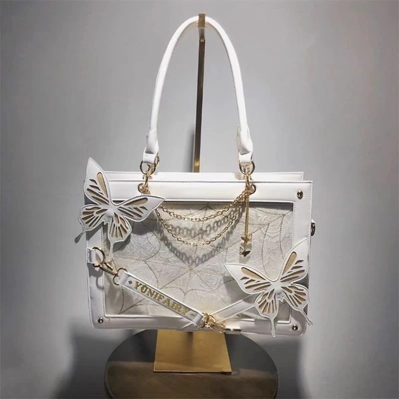 【1つ買うと10つ無料】痛バッグ迷宮蝶オリジナル活地雷系ロリータかわいい量産型通学韓国ファッション夢かわいいおすすめ少女片肩斜めクロスロリータゴシック蜘蛛の巣ダークシリーズバッグ痛バッグレディースショ 【1つ買うと10つ無料】痛バッグ迷宮蝶オリジナル活地雷系ロリータかわいい量産型通学韓国ファッション夢かわいいおすすめ少女片肩斜めクロスロリータゴシック蜘蛛の巣ダークシリーズバッグ痛バッグレディースショ