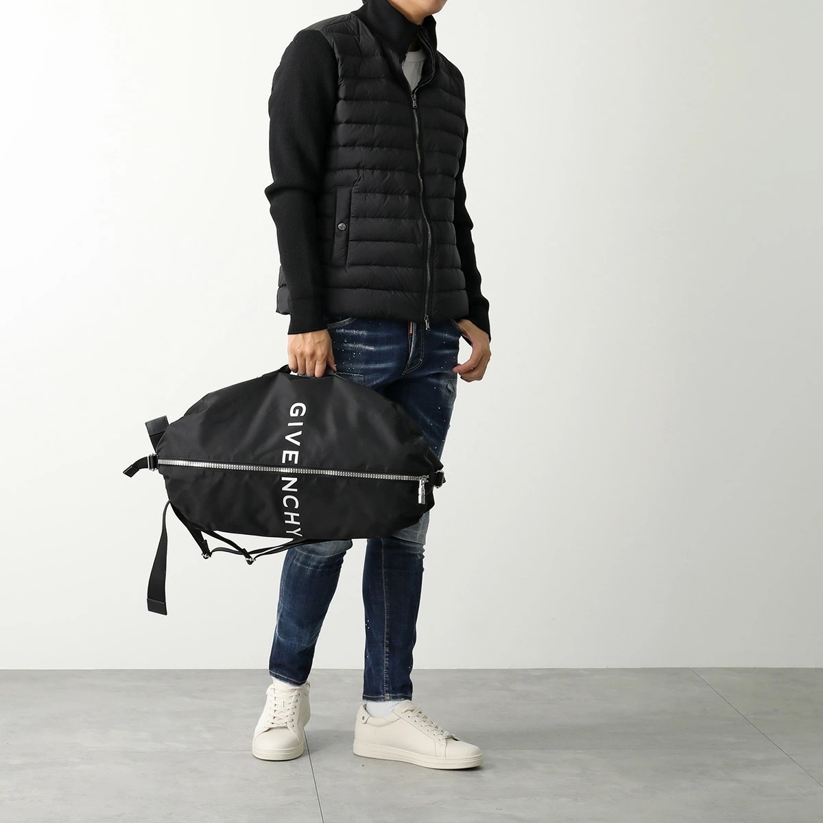 GIVENCHY ジバンシィ バックパック G-ZIP BACKPACK M BK50A8K1JE メンズ ハンドバッグ ナイロン ロゴ リュック 001/BLACK
