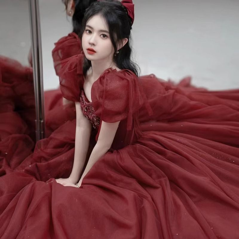 花嫁の乾杯ドレス 2025 結婚式 謝恩会 披露宴 婚約ドレス 星空ドレス