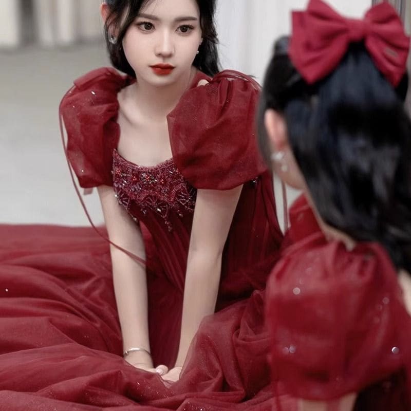 花嫁の乾杯ドレス 2025 結婚式 謝恩会 披露宴 婚約ドレス 星空ドレス