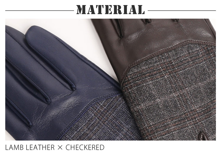 レザー グローブ 手袋 メンズ 革 防寒 スマホ タブレット 対応 本革 羊革 秋 冬 男性 かっこいい 暖かい レザー手袋 革手袋 コンビネーション 【ネコポスで送料無料】 【名入れ 可能】 スマホ