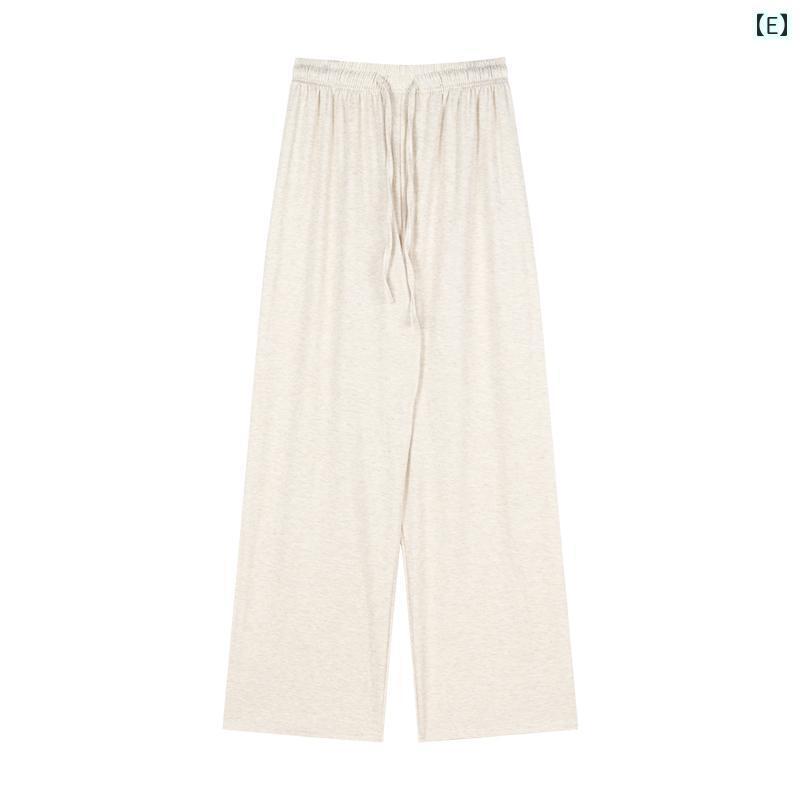 パンツ レディース 秋 冬 カジュアル ボトムス グレー ち 米 スウェット ストレート ドレープ ワイド レッグ ウォーキング スポーツ