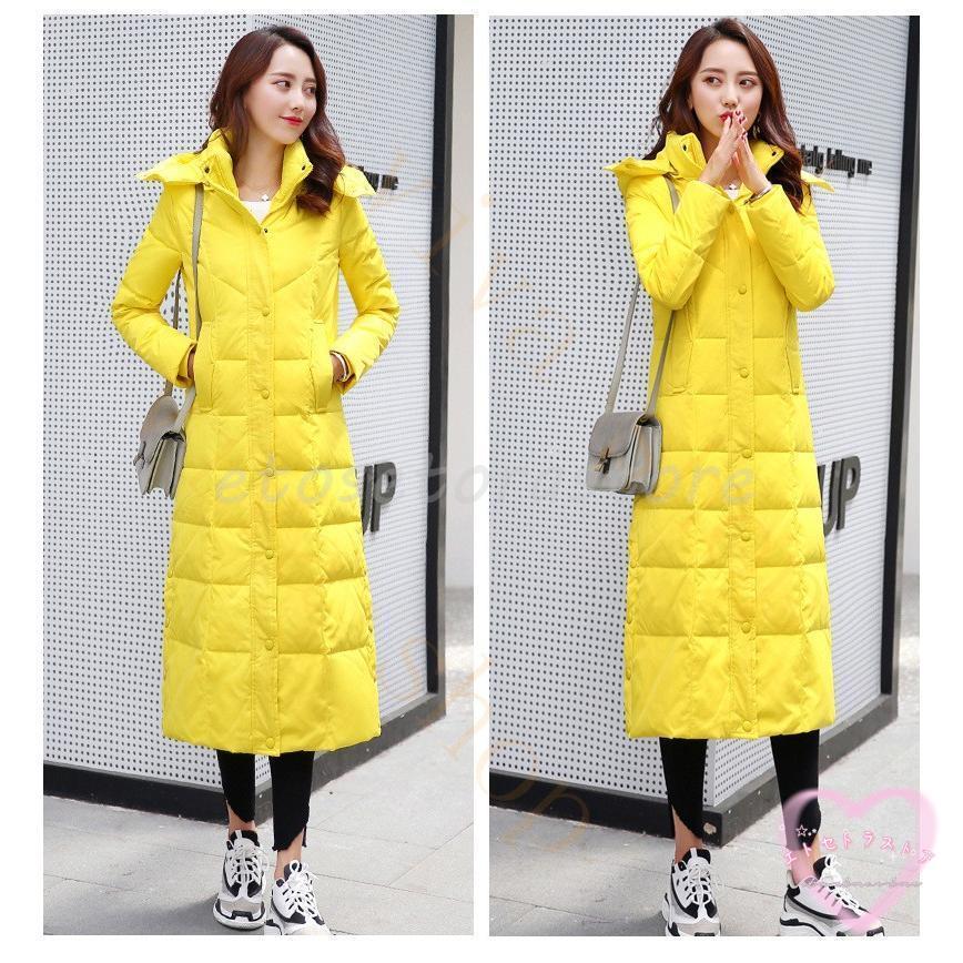 人気沸騰新柄追加 ダウンコート レディース ロング丈 ダウンジャケット アウター エレガント ファスナー ロングコート 秋 冬 おしゃれ カジュアル 防寒 防風 冬服 通勤
