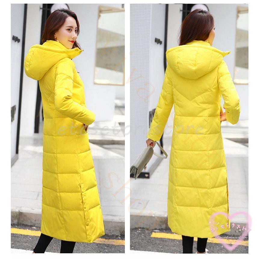 人気沸騰新柄追加 ダウンコート レディース ロング丈 ダウンジャケット アウター エレガント ファスナー ロングコート 秋 冬 おしゃれ カジュアル 防寒 防風 冬服 通勤