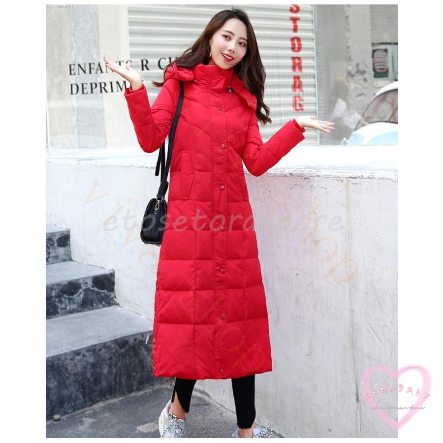 人気沸騰新柄追加 ダウンコート レディース ロング丈 ダウンジャケット アウター エレガント ファスナー ロングコート 秋 冬 おしゃれ カジュアル 防寒 防風 冬服 通勤