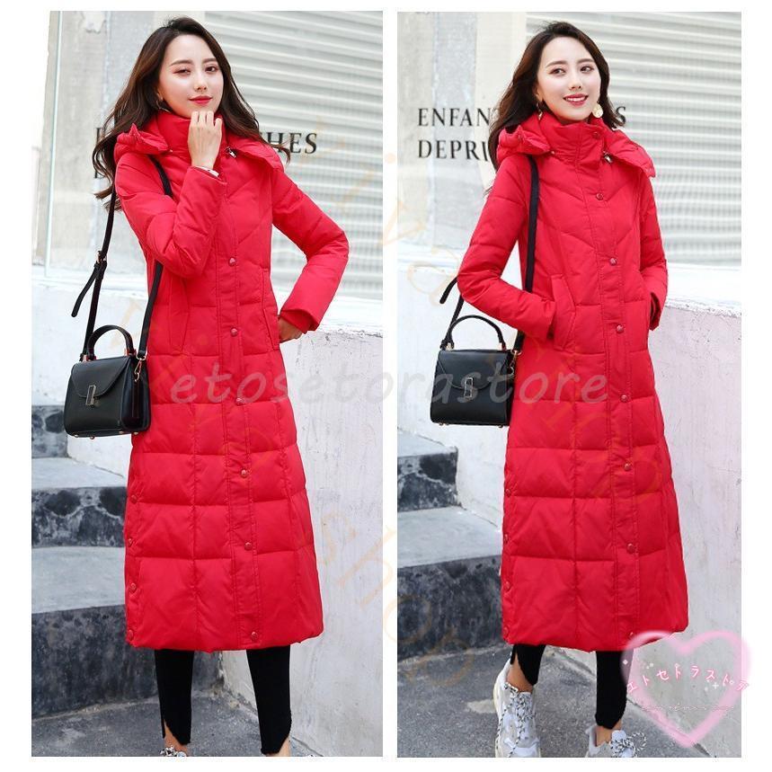 人気沸騰新柄追加 ダウンコート レディース ロング丈 ダウンジャケット アウター エレガント ファスナー ロングコート 秋 冬 おしゃれ カジュアル 防寒 防風 冬服 通勤