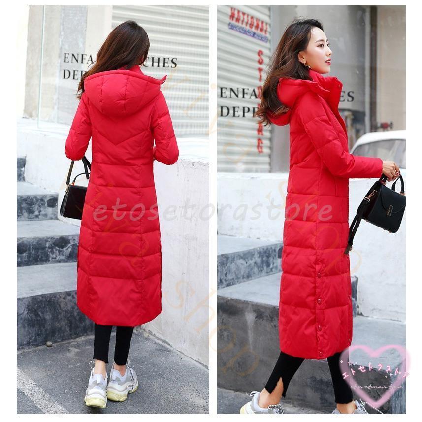 人気沸騰新柄追加 ダウンコート レディース ロング丈 ダウンジャケット アウター エレガント ファスナー ロングコート 秋 冬 おしゃれ カジュアル 防寒 防風 冬服 通勤