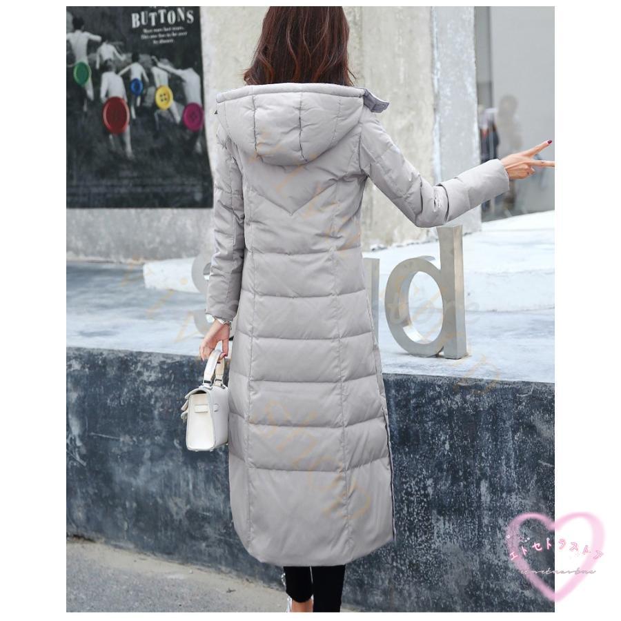 人気沸騰新柄追加 ダウンコート レディース ロング丈 ダウンジャケット アウター エレガント ファスナー ロングコート 秋 冬 おしゃれ カジュアル 防寒 防風 冬服 通勤