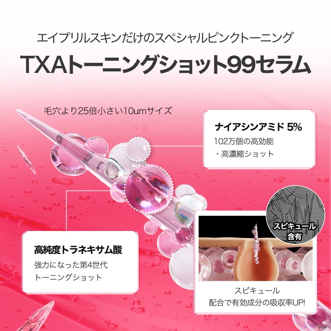 Qoo10] エイプリルスキン 【針美容液】TXAトーニングショット99
